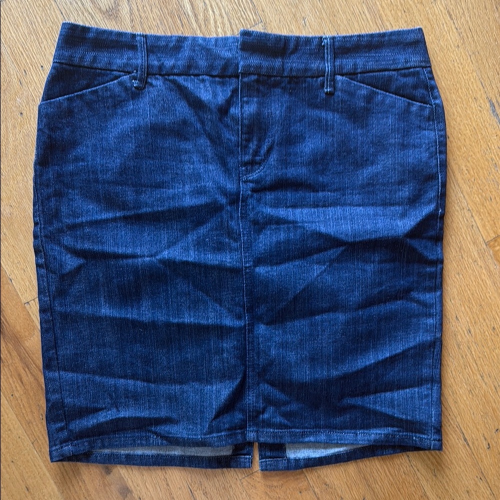 Dark Blue Denim Skirt